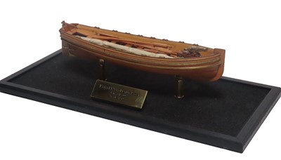 Lot 120 - A 1:50 SCALE STATIC DISPLAY MODEL FOR A ROYAL NAVY GUN BOAT [CIRCA 1800]