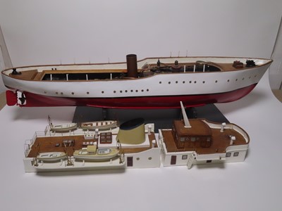 Lot 123 - A LIVE STEAM MODEL STEAM YACHT, CIRCA 1950
