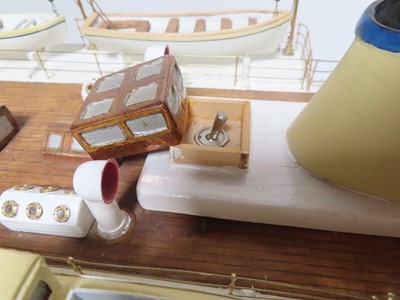 Lot 123 - A LIVE STEAM MODEL STEAM YACHT, CIRCA 1950