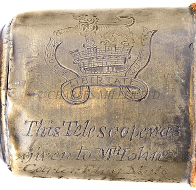 Lot 152 - A PRESENTATION MARINE TELESCOPE FROM LORD NELSON, CIRCA 1804