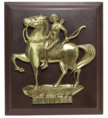 Lot 73 - AN UNOFFICIAL TOMPION CREST FOR H.M. CRUISER DAUNTLESS, 1918