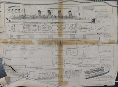 Lot 68 - A 1:680 SCALE WATERLINE MODEL OF THE CUNARD LINER R.M.S. 'QUEEN MARY'
