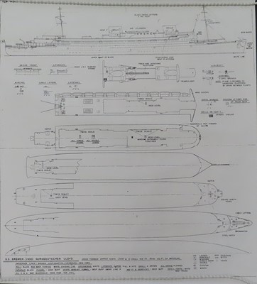 Lot 68 - A 1:680 SCALE WATERLINE MODEL OF THE CUNARD LINER R.M.S. 'QUEEN MARY'
