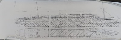Lot 68 - A 1:680 SCALE WATERLINE MODEL OF THE CUNARD LINER R.M.S. 'QUEEN MARY'