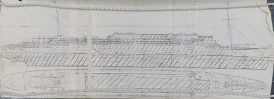 Lot 68 - A 1:680 SCALE WATERLINE MODEL OF THE CUNARD LINER R.M.S. 'QUEEN MARY'