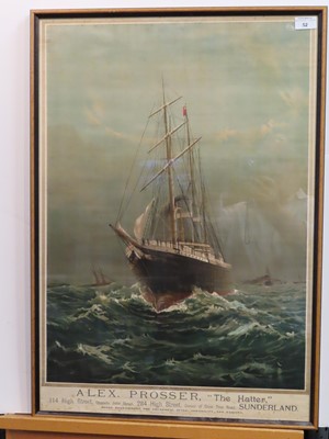 Lot 52 - A TRAVEL AGENT'S POSTER FOR S.S. CITY OF PARIS, CIRCA 1890