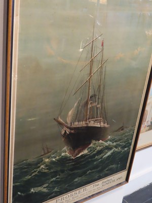 Lot 52 - A TRAVEL AGENT'S POSTER FOR S.S. CITY OF PARIS, CIRCA 1890