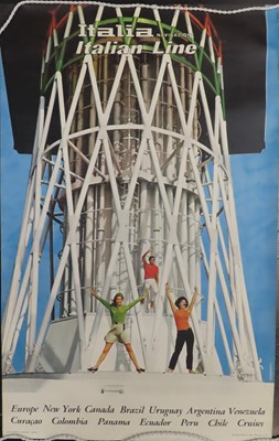 Lot 64 - A FRENCH LINE TRAVEL POSTER, 1921
