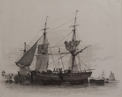 Lot 135 - EDWARD WILLIAM COOKE (BRITISH, 1811-1880) - Collier discharging