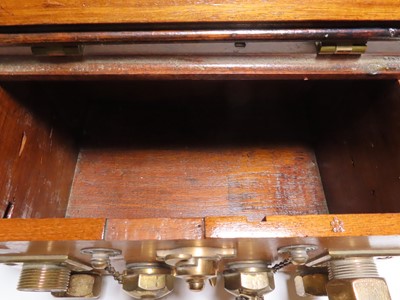 Lot 218 - A WOOD AND BRASS DIVER'S TELEPHONE BOX BY SIEBE GORMAN & CO. LTD, CIRCA 1920