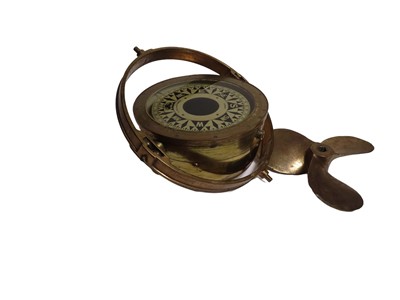 Lot 56 - A DRY CARD MARINE COMPASS BY T.J. WILLIAMS & SON LTD, CARDIFF, 20TH CENTURY