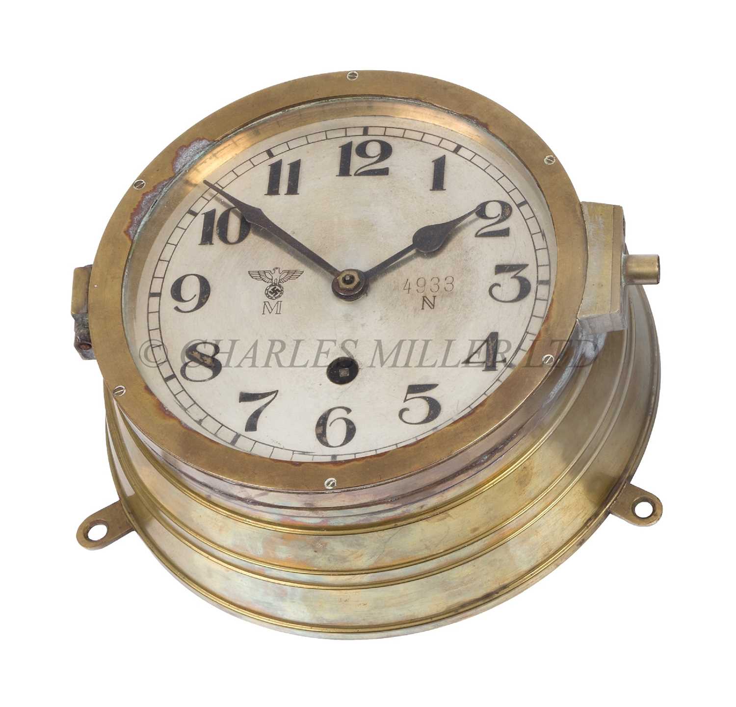 Lot 280 - A KRIEGSMARINE U-BOAT BULKHEAD CLOCK