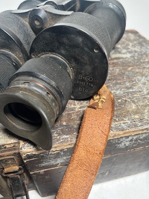 Lot 278 - A PAIR OF 8 X 60 KRIEGSMARINE U-BOAT BINOCULARS BY CARL ZEISS, JENA, 1941