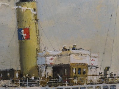 Lot 92 - δ JOHN S. SMITH (BRITISH, 1921-2012) - The paddle steamer 'Medway Queen'