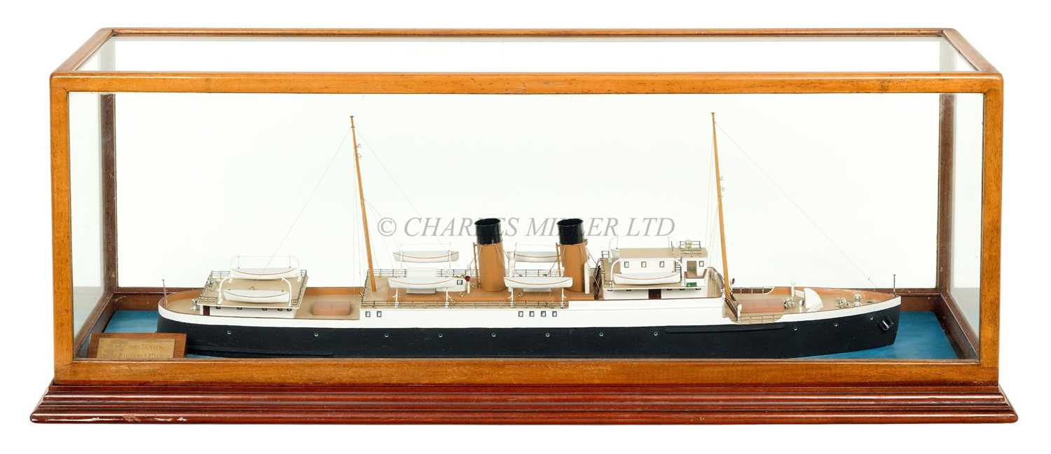 Lot 79 - A 1:127 SCALE WATERLINE, POSSIBLY PROPOSAL, MODEL FOR THE FERRY 'ISLE OF SARK', BUILT BY WILLIAM DENNY & BROS, DUMBARTON, 1932