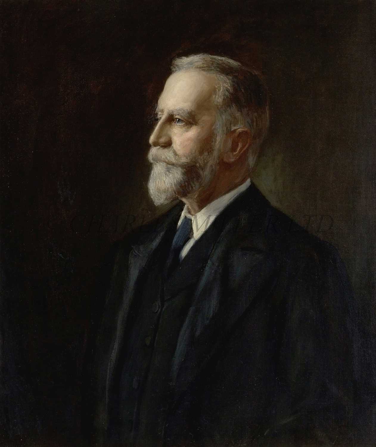 Lot 58 - FOLLOWER OF SIR HUBERT VON HERKOMER (GERMAN, 1849-1914) - Portrait of Charles William Jones, director of Lamport & Holt
