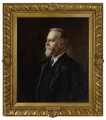 Lot 58 - FOLLOWER OF SIR HUBERT VON HERKOMER (GERMAN, 1849-1914) - Portrait of Charles William Jones, director of Lamport & Holt