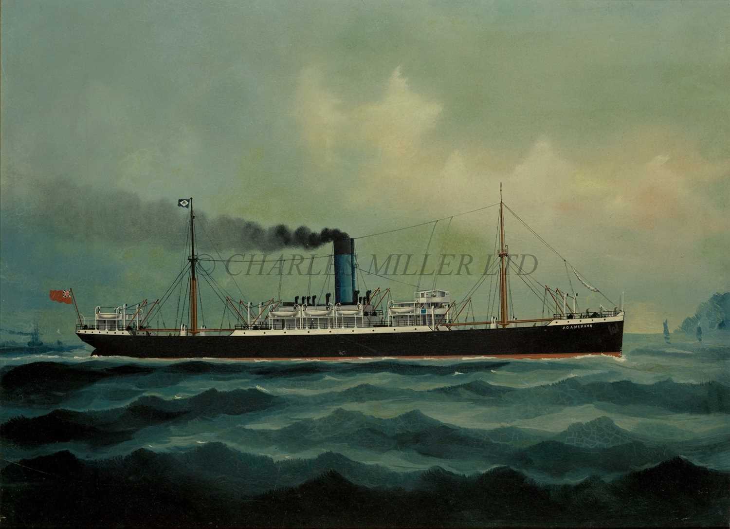 Lot 60 - CHINESE SCHOOL (20TH CENTURY) The Blue Funnel Line's S.S. 'Agamemnon', circa 1900