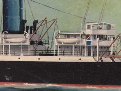 Lot 60 - CHINESE SCHOOL (20TH CENTURY) The Blue Funnel Line's S.S. 'Agamemnon', circa 1900