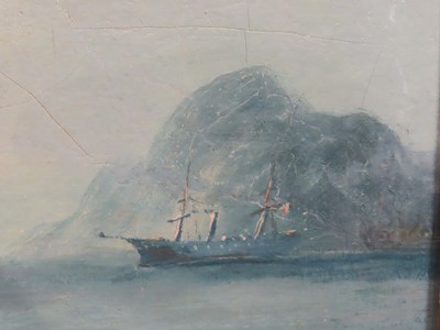 Lot 55 - CHINESE SCHOOL (19TH CENTURY) - A Blue Funnel Line 'Patroclus' Class steamer off China