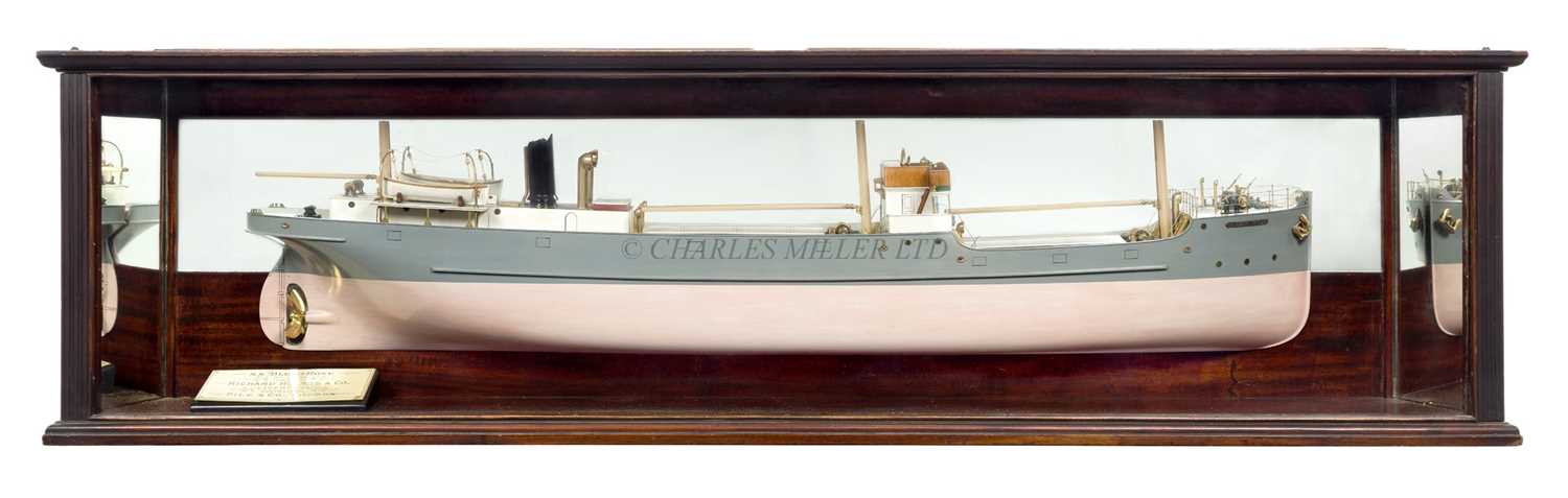 Lot 81 - A MIRROR-BACKED BUILDER'S HALF-MODEL FOR THE S.S. 'BLUSH ROSE', BUILT BY DE MERWEDE S&M (HOLLAND) FOR RICHARD HUGHES & CO., LIVERPOOL, 1913