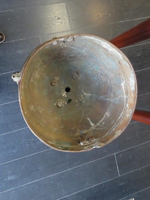 Lot 94 - TWO RARE 19TH CENTURY BRASS BINNACLE PEDESTALS