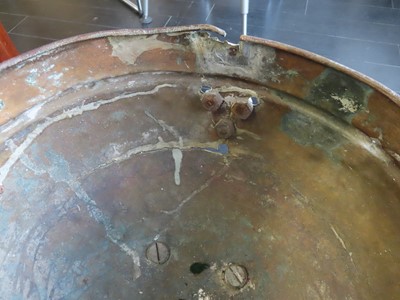 Lot 94 - TWO RARE 19TH CENTURY BRASS BINNACLE PEDESTALS