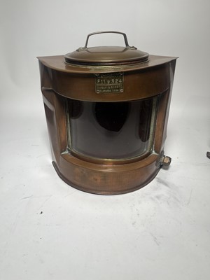 Lot 23 - FOUR ASSORTED MARINE LAMPS, 20TH CENTURY