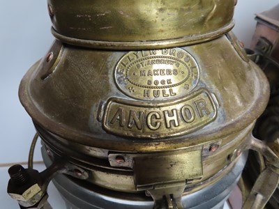 Lot 23 - FOUR ASSORTED MARINE LAMPS, 20TH CENTURY