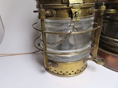 Lot 23 - FOUR ASSORTED MARINE LAMPS, 20TH CENTURY