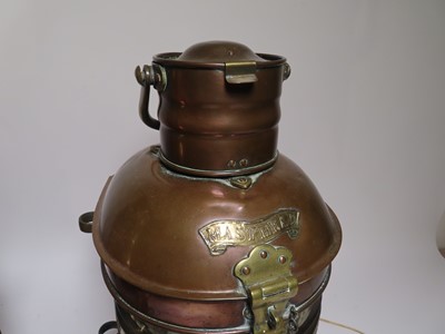 Lot 23 - FOUR ASSORTED MARINE LAMPS, 20TH CENTURY