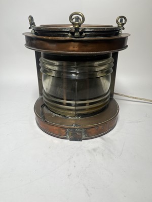 Lot 23 - FOUR ASSORTED MARINE LAMPS, 20TH CENTURY
