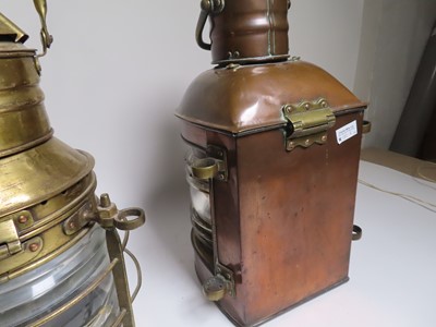 Lot 23 - FOUR ASSORTED MARINE LAMPS, 20TH CENTURY