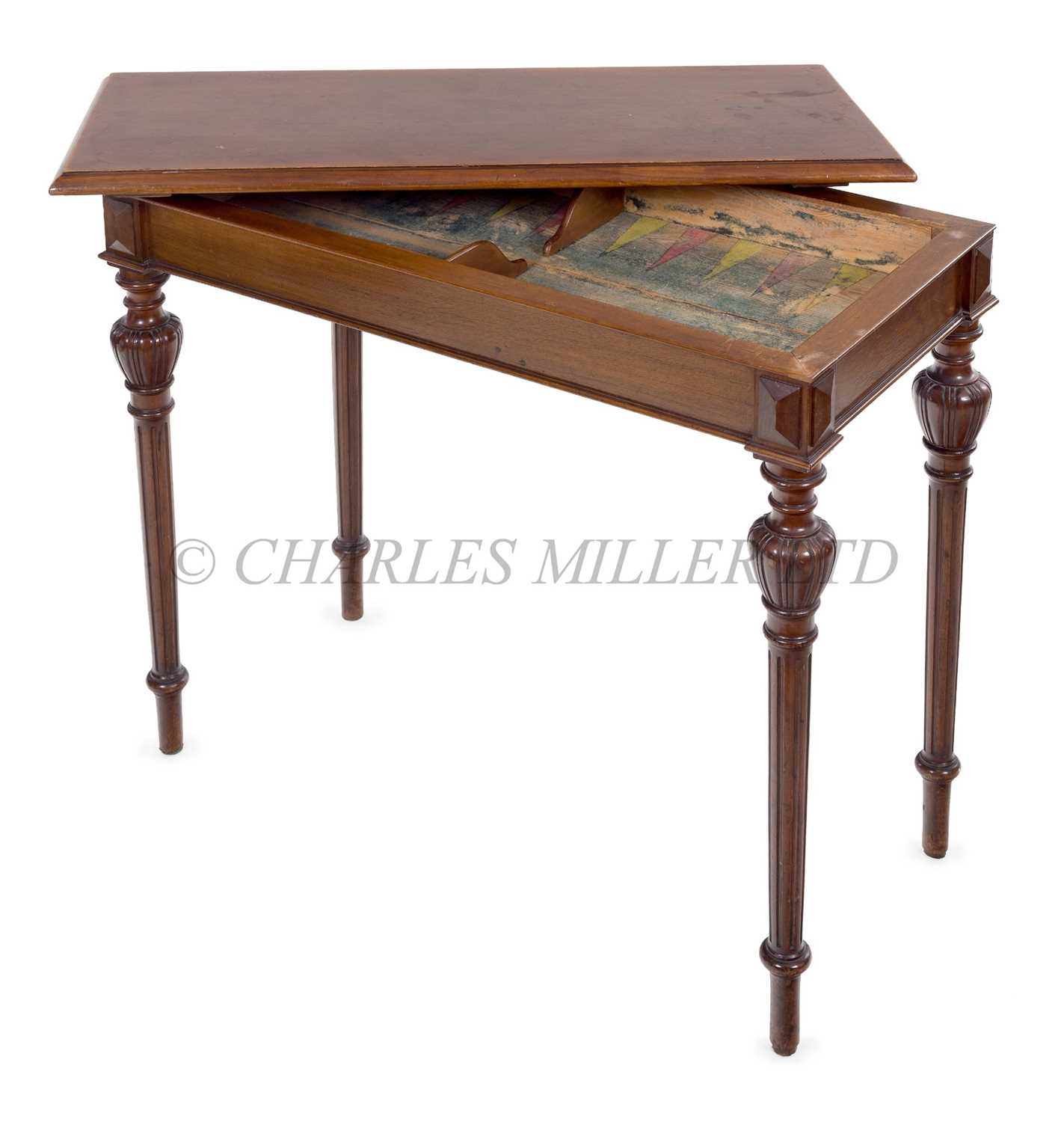 Lot 71 - A METAMORPHIC GAMES TABLE FROM THE S.V. 'FAVELL', 1894