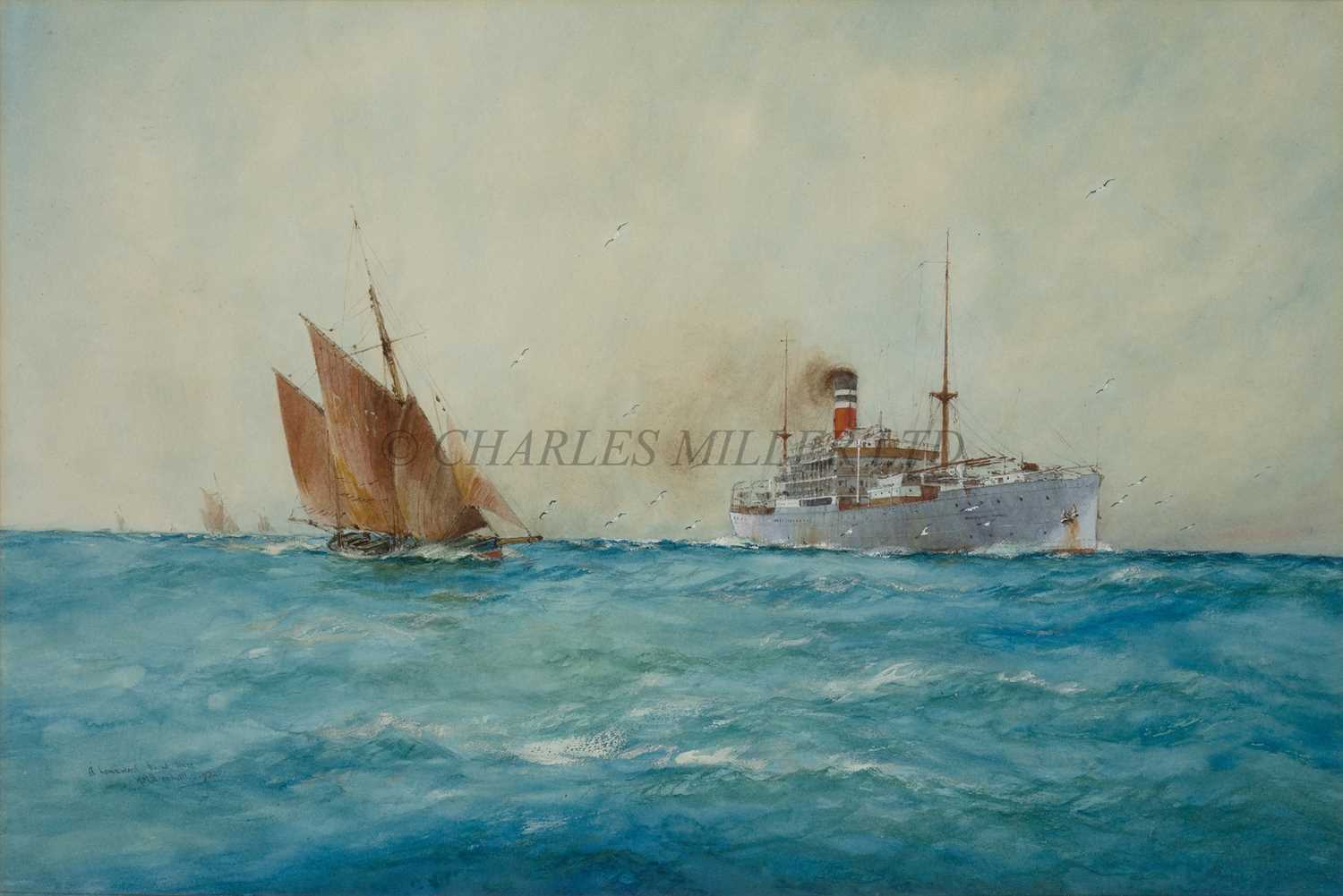 Lot 62 - WILLIAM MINSHALL BIRCHALL (BRITISH, 1884-1941) - A homeward bound liner