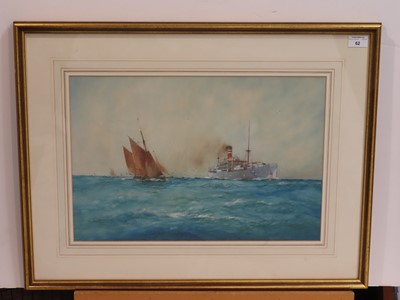 Lot 62 - WILLIAM MINSHALL BIRCHALL (BRITISH, 1884-1941) - A homeward bound liner