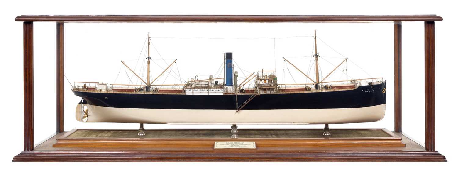 Lot 61 - A FINE BUILDER'S MODEL FOR THE S. S. 'WENTWORTH' (1913) BUILT BY JOHN PRIESTMAN AND CO., SUNDERLAND FOR DALGLIESH SS CO. LTD, 1913