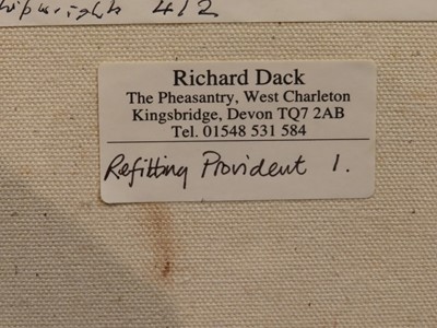 Lot 72 - δ RICHARD DACK (BRITISH, B. 1944) - Refitting Provident I 1998
