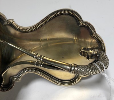 Lot 75 - A LARGE RUSSIAN SILVER-GILT AND CLOISONNÉ ENAMEL CEREMONIAL KOVSH BY GRACHEV BROTHERS, ST PETERSBURG, CIRCA 1892