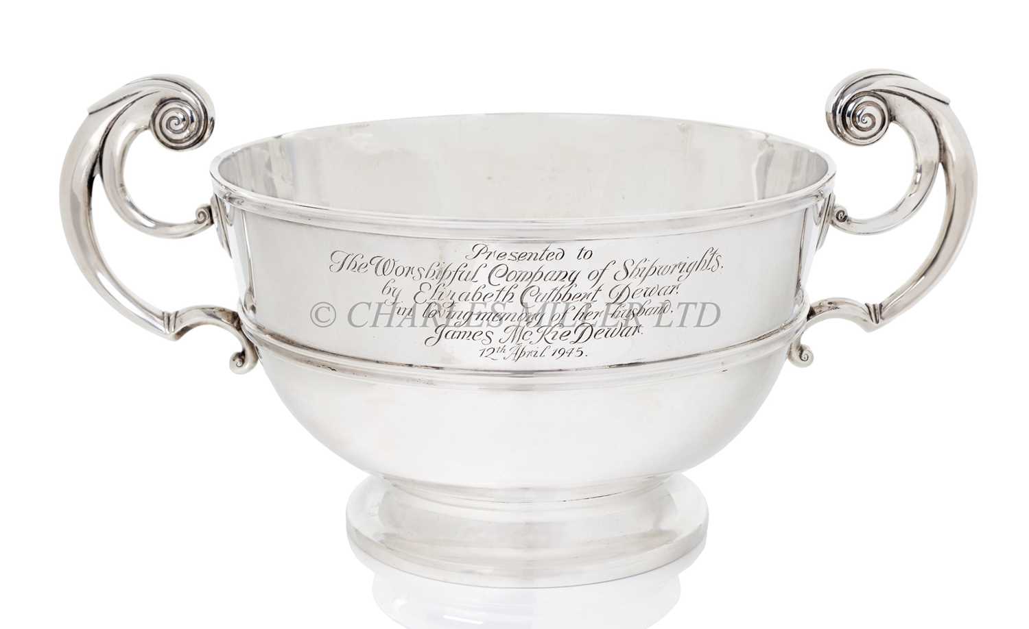 Lot 91 - A PRESENTATION IRISH SILVER ROSE BOWL, 1894