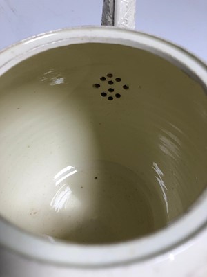 Lot 146 - A RARE WEDGWOOD CREAMWARE TEAPOT FOR THE WORSHIPFUL COMPANY OF SHIPWRIGHTS, AND PROBABLY COMMEMORATING THE LAUNCH OF H.M.S. ADVENTURE AT DEPTFORD IN 1784