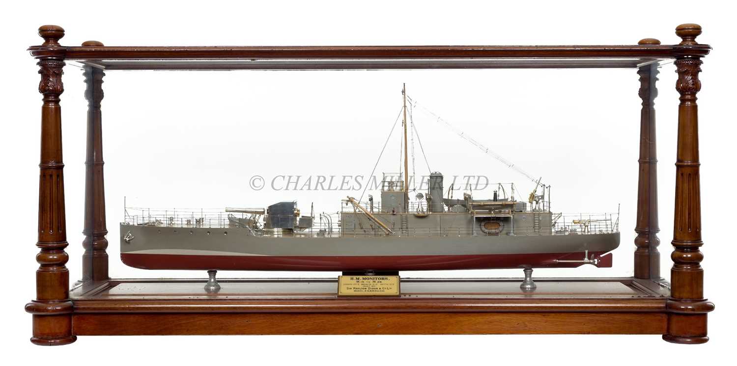 Lot 232 - A BUILDER'S MODEL OF H.M. MONITORS 'M19'-'M28', BUILT BY SIR RAYLTON DIXON & CO. LTD, MIDDLESBROUGH, 1915