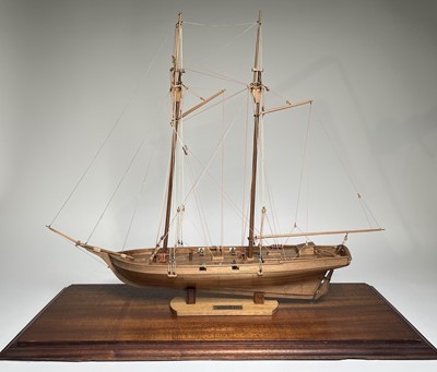 Lot 50 - A 1:48 SCALE PLANKED AND PINNED MODEL OF H.M. CUTTER 'SWAN' [1812]