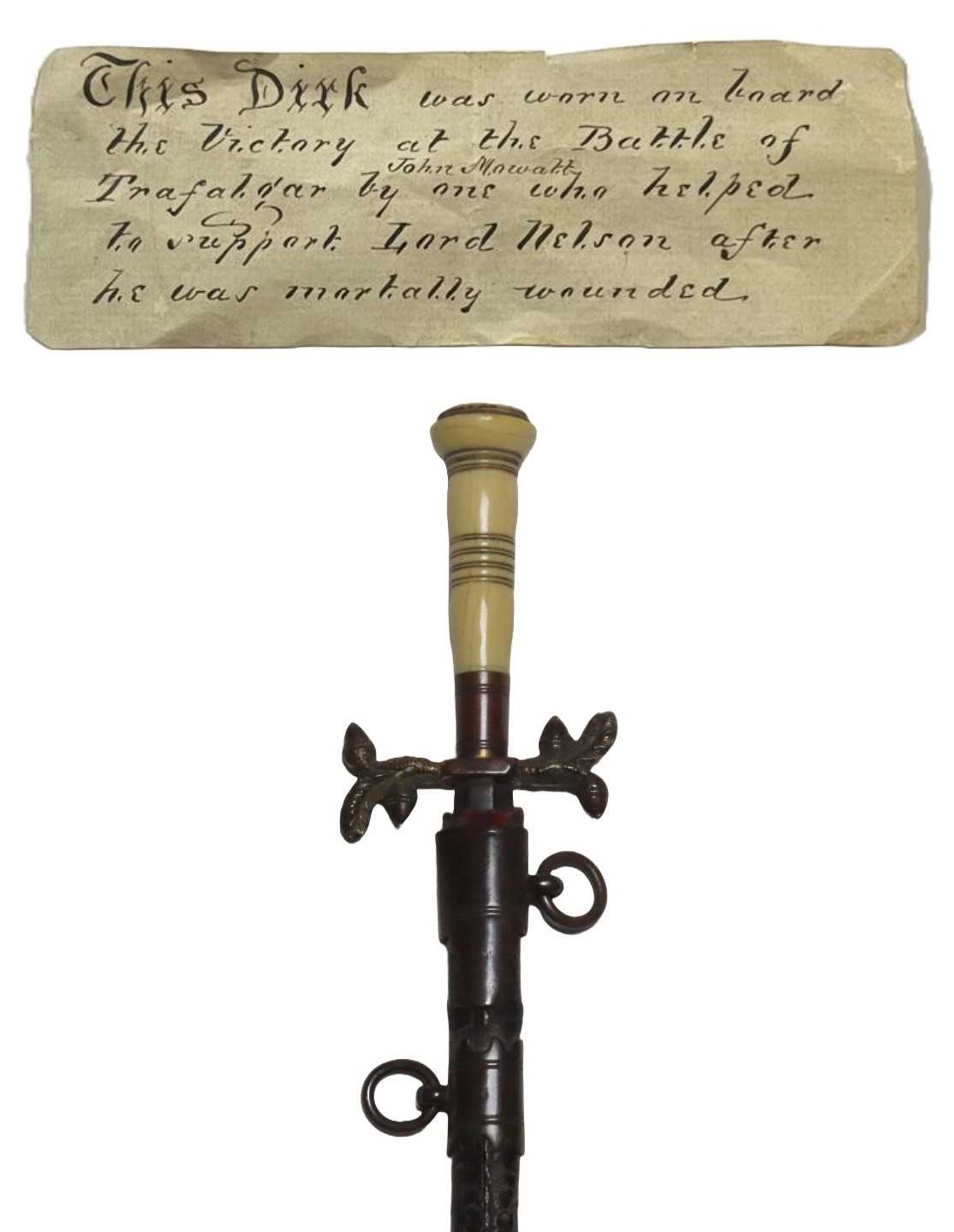 Lot 105 - Ø A MIDSHIPMAN'S NAVAL DIRK, CIRCA 1800