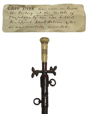 Lot 105 - Ø A MIDSHIPMAN'S NAVAL DIRK, CIRCA 1800