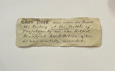 Lot 105 - Ø A MIDSHIPMAN'S NAVAL DIRK, CIRCA 1800