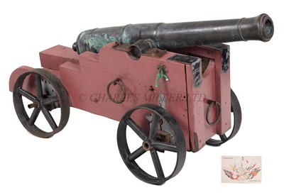 Lot 169 - A 19TH CENTURY BRONZE CANNON