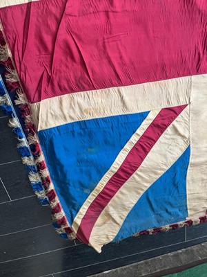 Lot 174 - A SILK UNION FLAG PRESENTED TO THE WORSHIPFUL COMPANY OF SHIPWRIGHTS, 19TH CENTURY