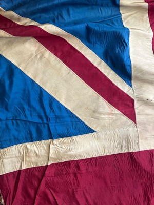 Lot 174 - A SILK UNION FLAG PRESENTED TO THE WORSHIPFUL COMPANY OF SHIPWRIGHTS, 19TH CENTURY