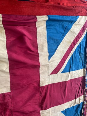 Lot 174 - A SILK UNION FLAG PRESENTED TO THE WORSHIPFUL COMPANY OF SHIPWRIGHTS, 19TH CENTURY